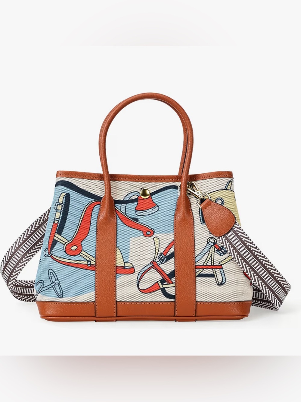 Canvas & leather H tote/hand bag/shoulder bag NEW